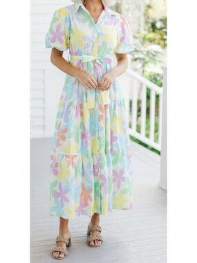 TALULAH Floral Colorful Spring Summer Maxi Dress Size Small Boho Style